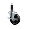 Service Caster 4'' SS Phenolic Swivel 1-1/8'' Expanding Stem Caster with Brake SCC-SSEX20S414-PHS-TLB-118 - alternate 1